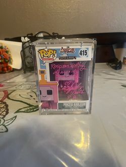 Signed Funko Pop Princess Bubblegum #415 with Quote and psa