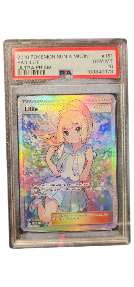 2018 Pokemon Sun & Moon Ultra Prism Lillie Trainer Card PSA 10