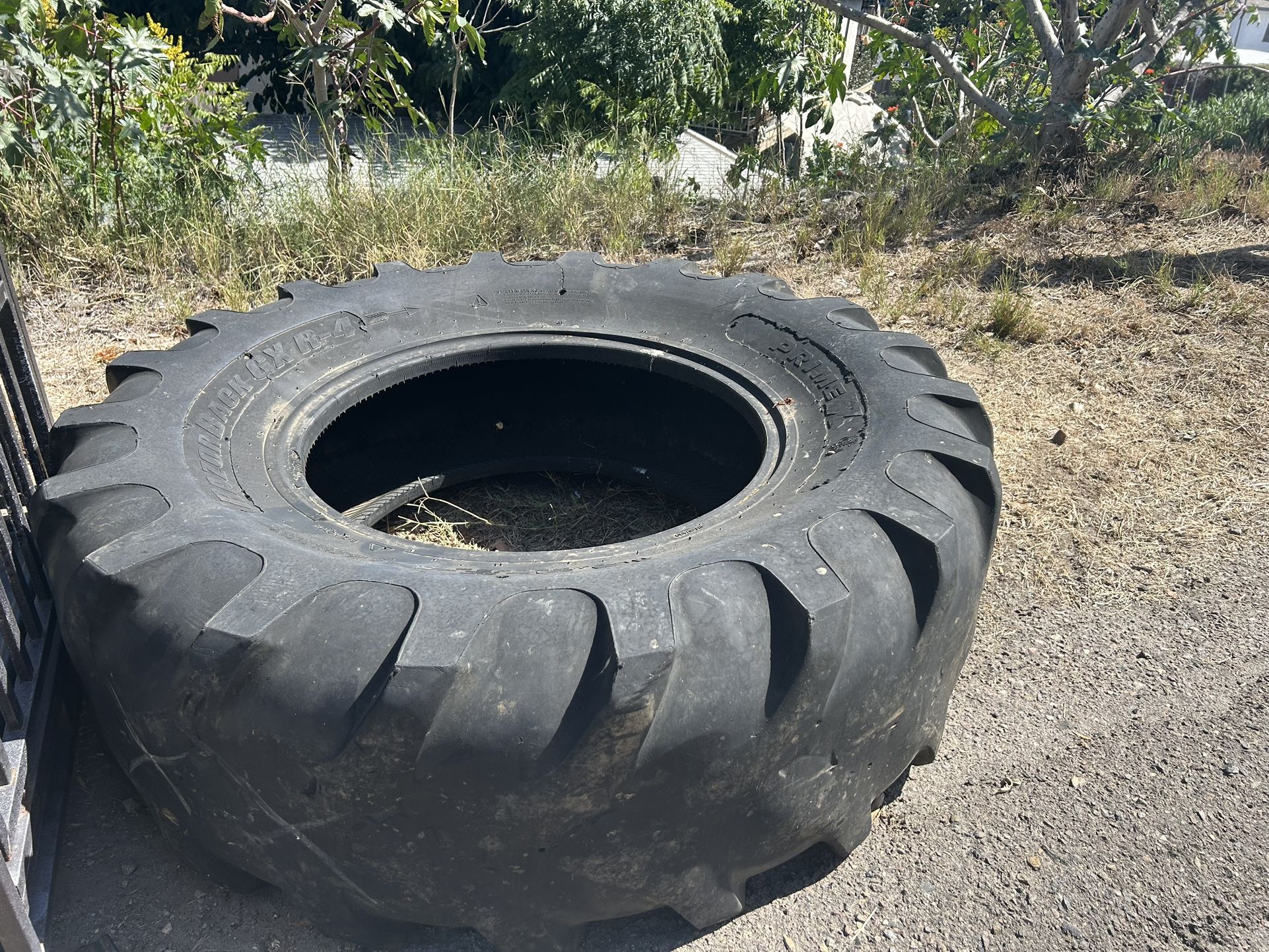 Huge Tractor Tire For CrossFit Flips And Extreme Exercise