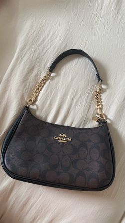 Coach Signature Shoulder Bag with Chain Strap