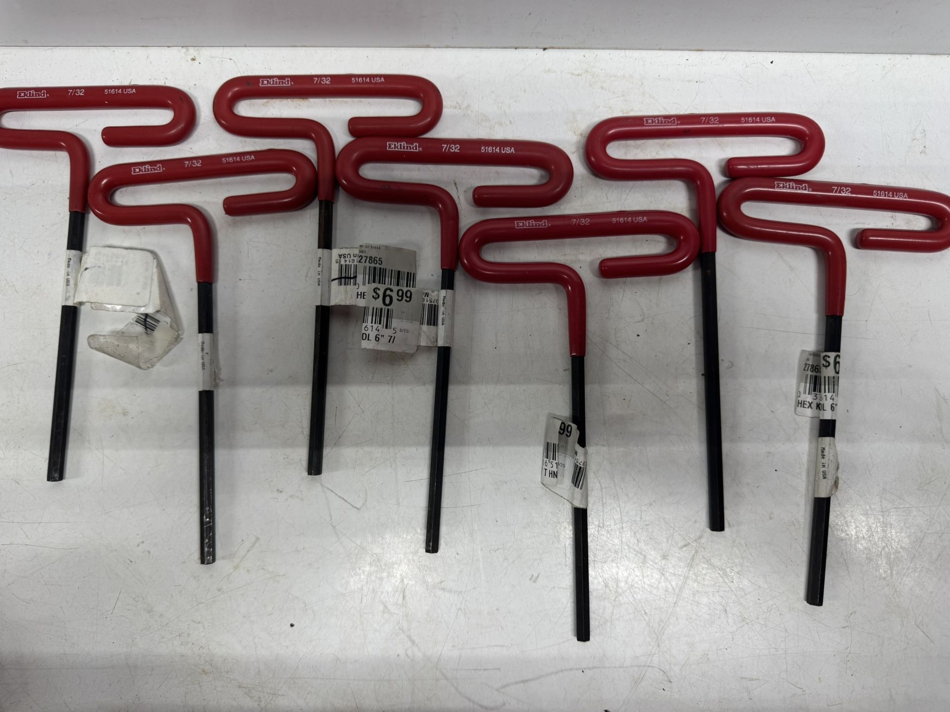 (7) Eklind T Handle Hex Key 7/32. $10 Takes All 7. Must Pick Up