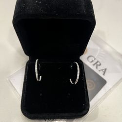 Diamond Hoop Earrings