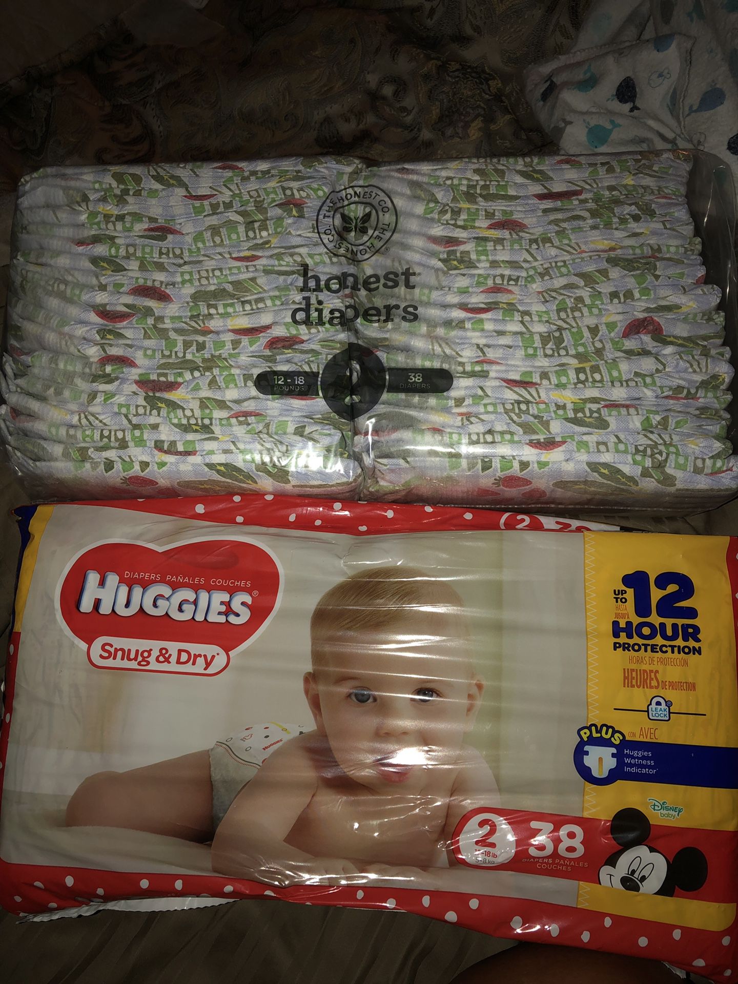 Huggies and honest diapers