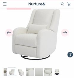 BRAND NEW nursing chair nurture& nurture and white boucle
