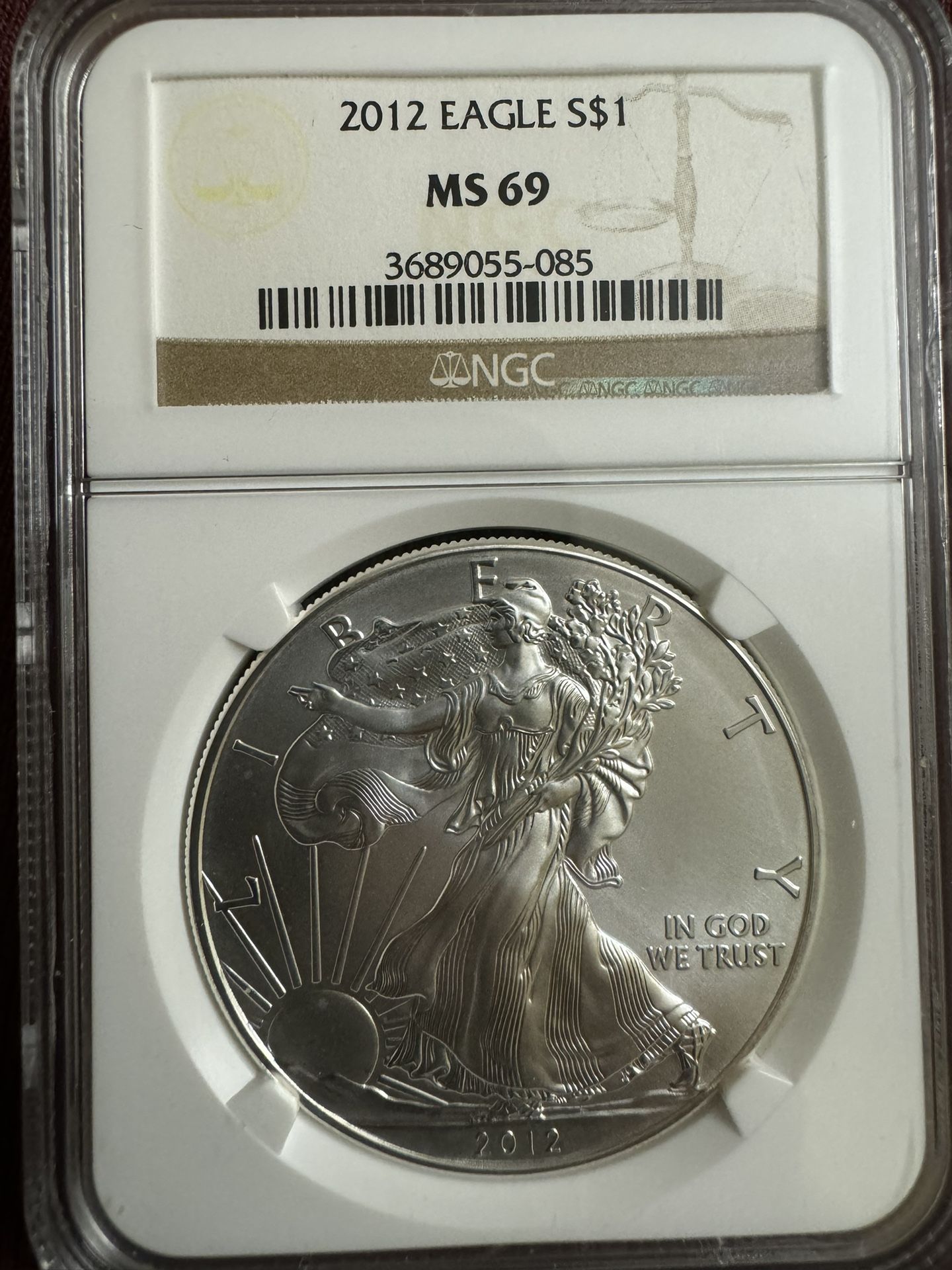 2012 Silver American Eagle NGC MS69