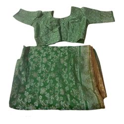 Indian Green and Gold Sari Saree