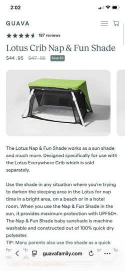 Guava lotus crib sun shade