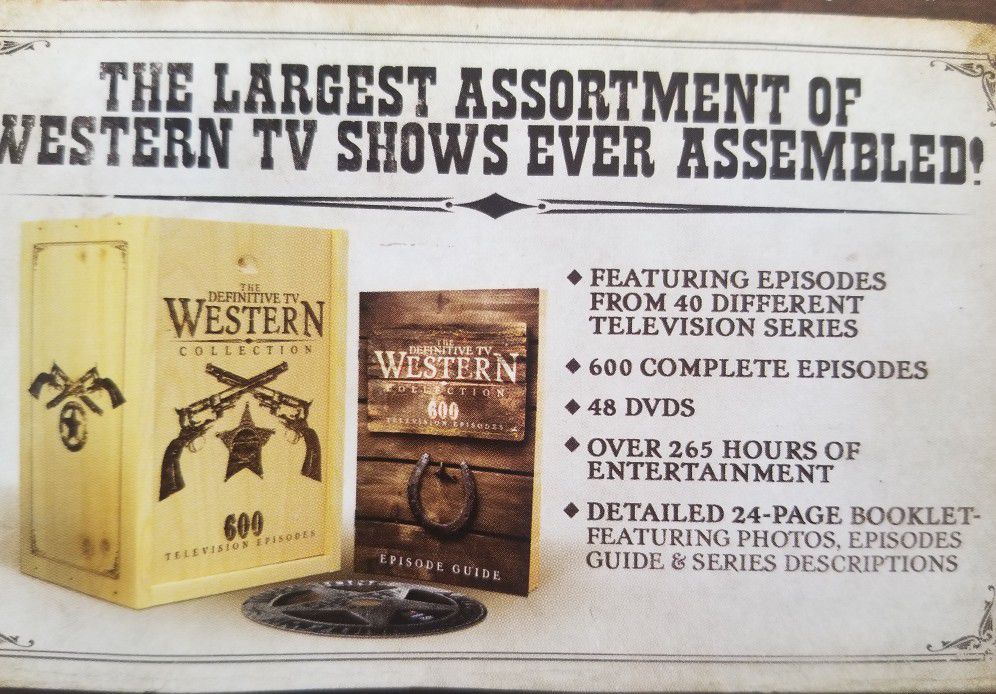 600 Western Television Shows. At Ten Cents A Show
