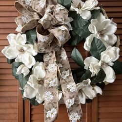 Handmade Magnolia Wreath