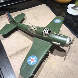 Vintage Old Classic Green Airplane Sheet Metal 