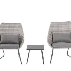 Hanover 3-Piece Wicker Chat Set