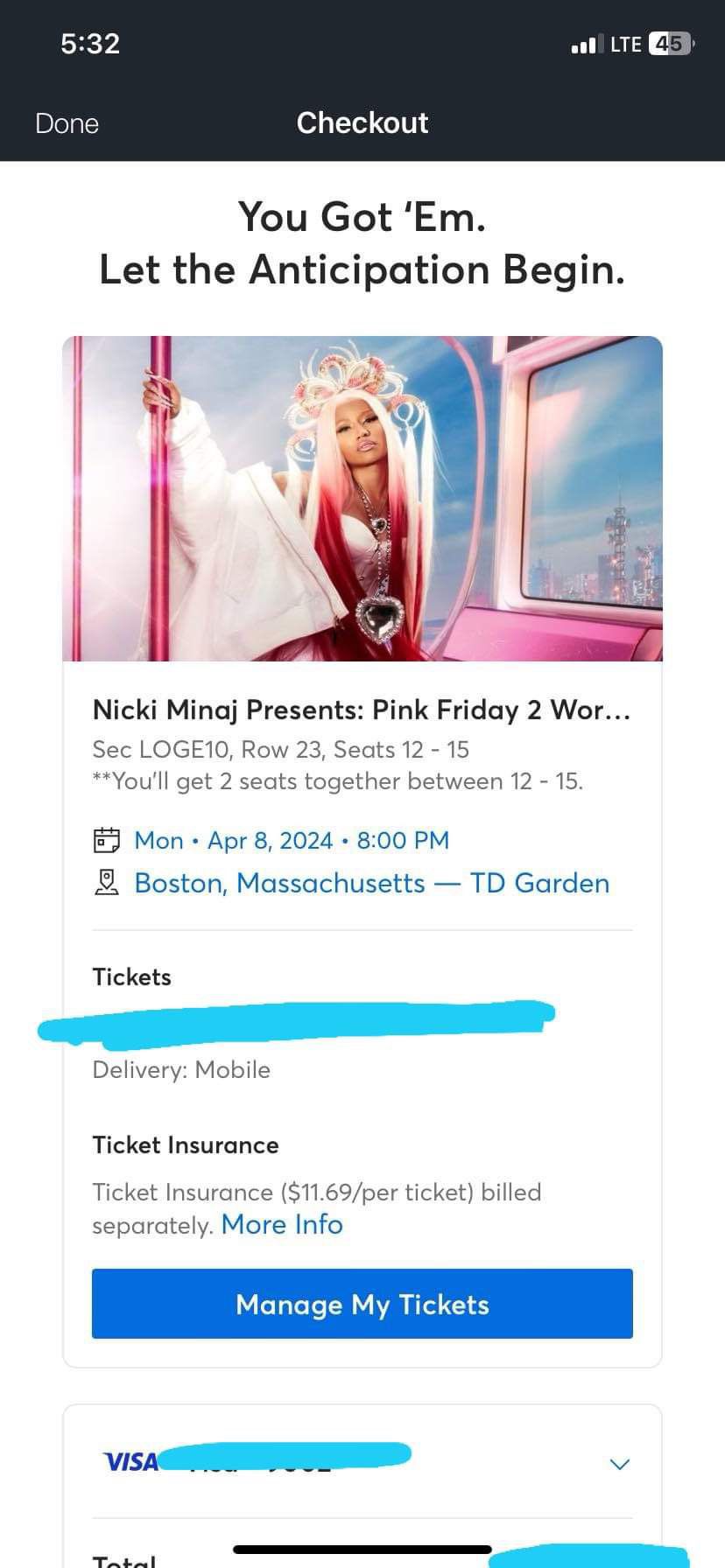 2 Nicki Minaj Tickets 