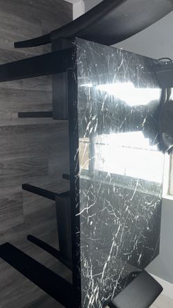 Black Marble Dining Set