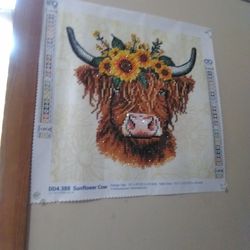 Sunflower Cow Diamond Art 💎