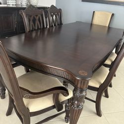6-Person Tradewinds Dark Tone Dining Set with Sideboard