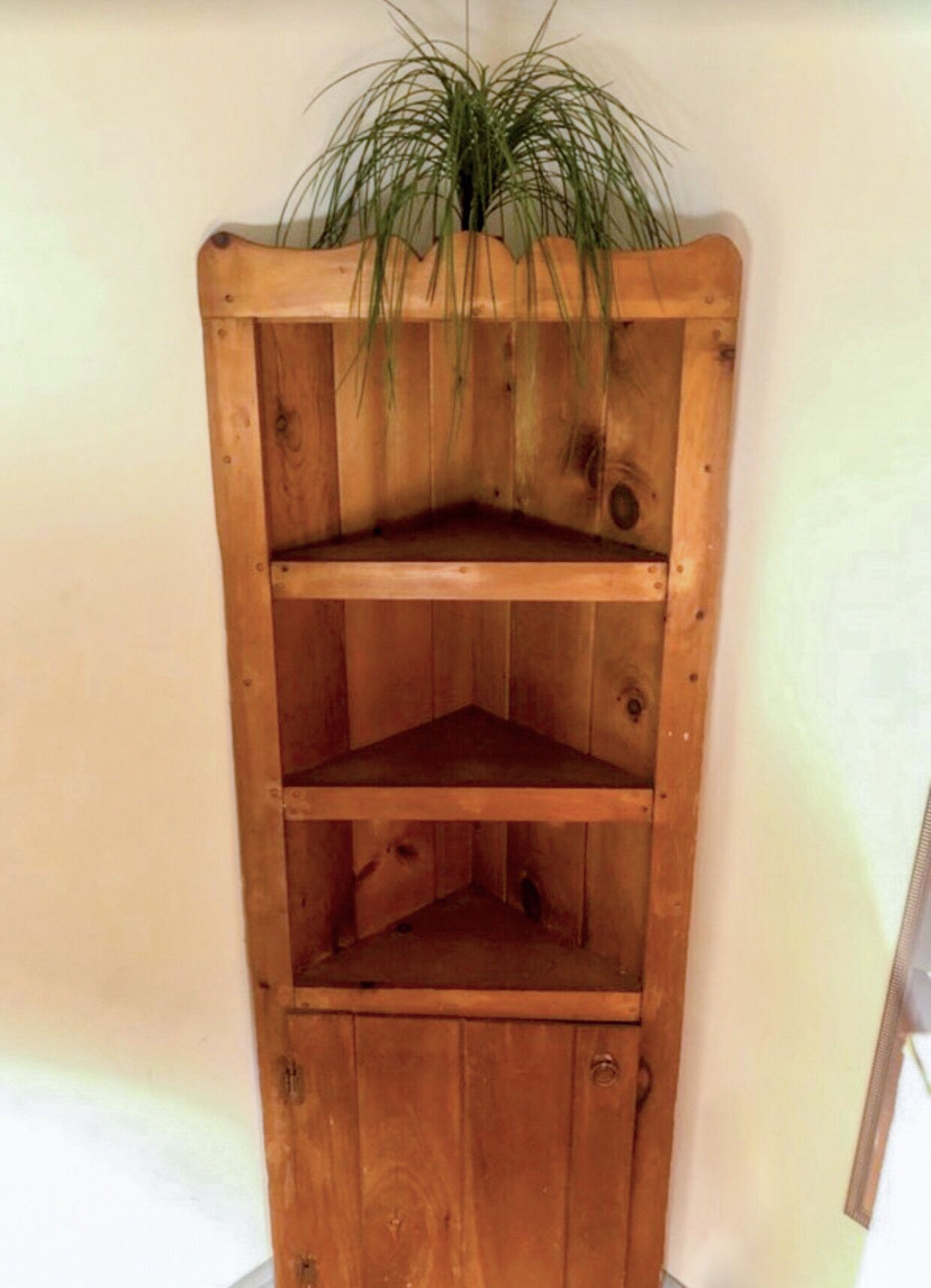 Corner Shelf Solid Wood Amish Cabinet