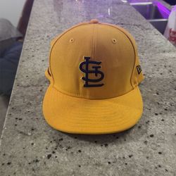 Yellow St. Louis Cardinal World Series Patch Cap