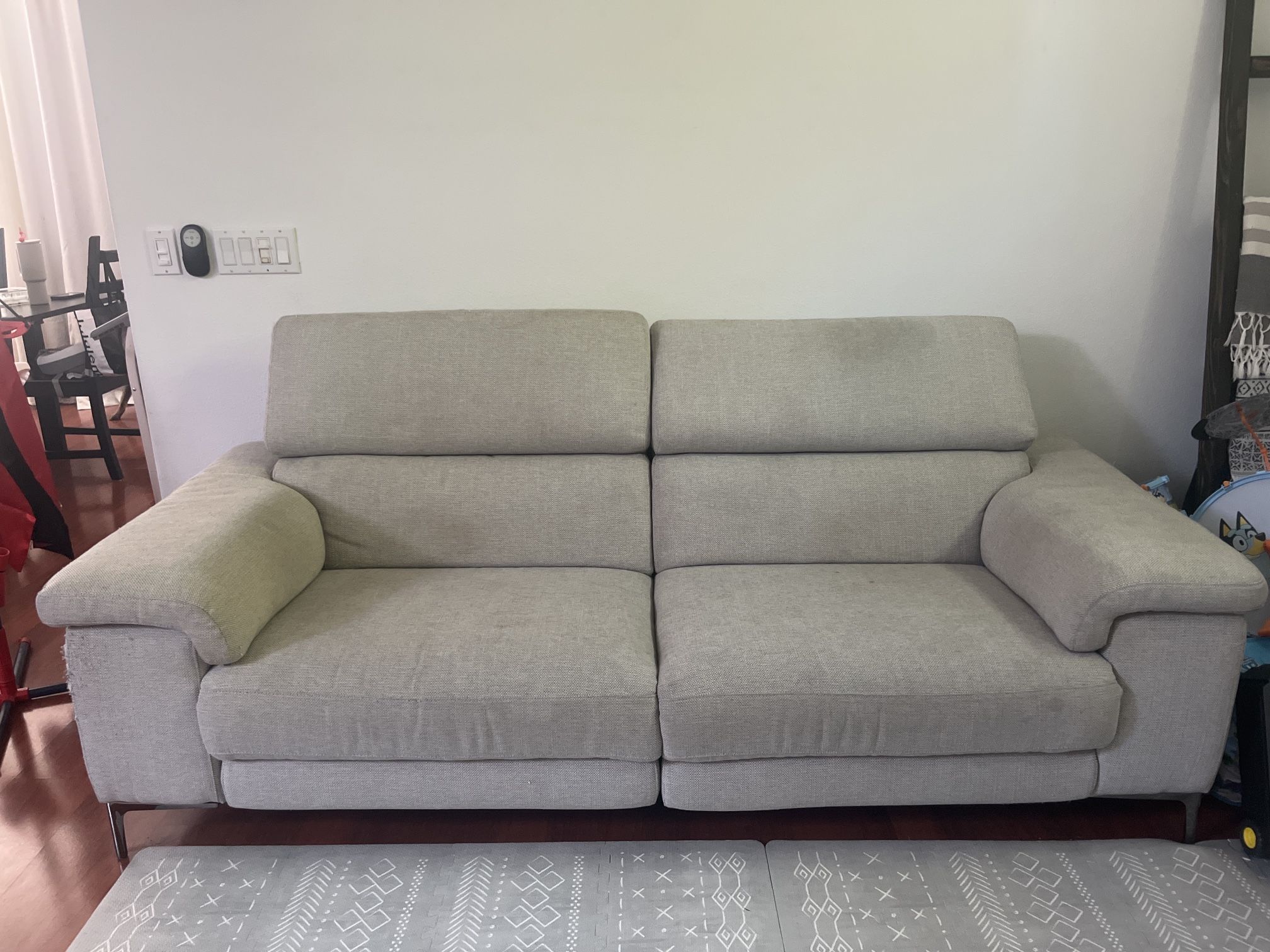 Gray Power Reclining Sofa