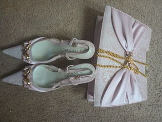 Beautiful Matching Pink Purse With Shoes 