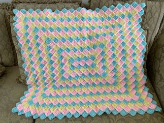 Beautiful handmade crochet baby blanket