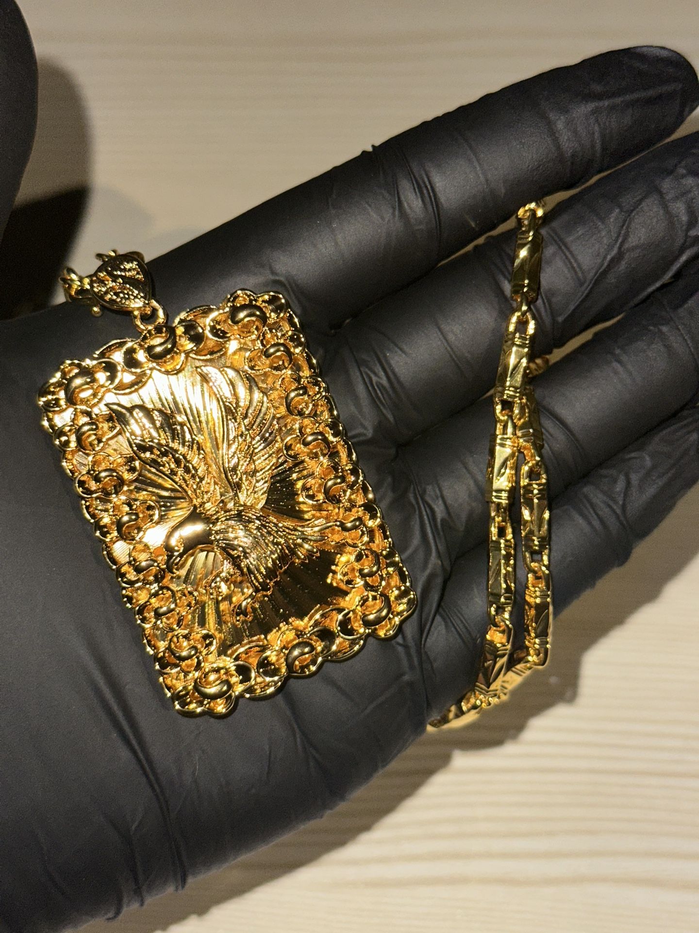 18k Gold Plated Eagle Pendant Necklace