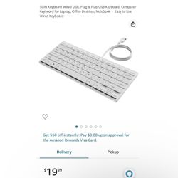 Brand new Mini Keyboard Wired USB, Plug & Play USB Keyboard, Computer Keyboard for Laptop, Office Desktop, Notebook, Easy to Use Wired Keyboard 