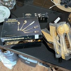 Golden Silverware Set 
