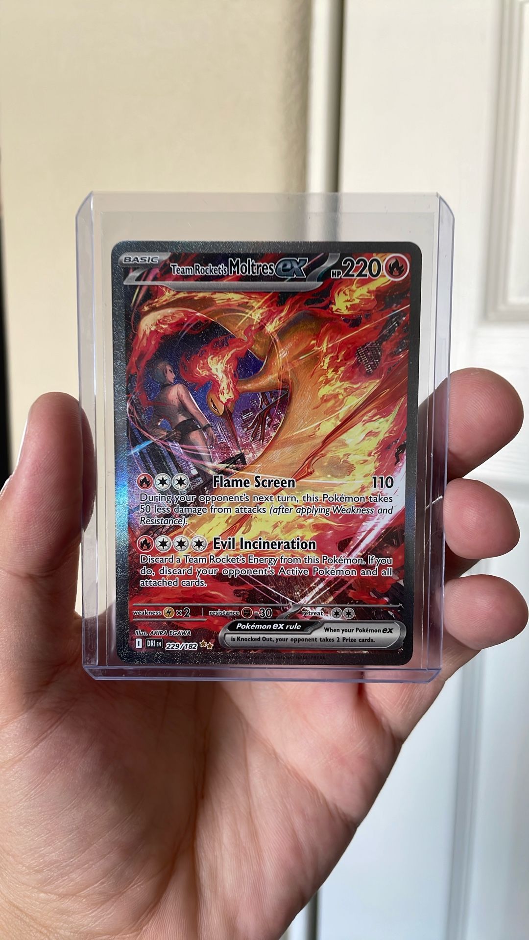 Pokemon Team Rocket's Moltres ex - 229/182 - SV10: Destined Rivals (DRI)