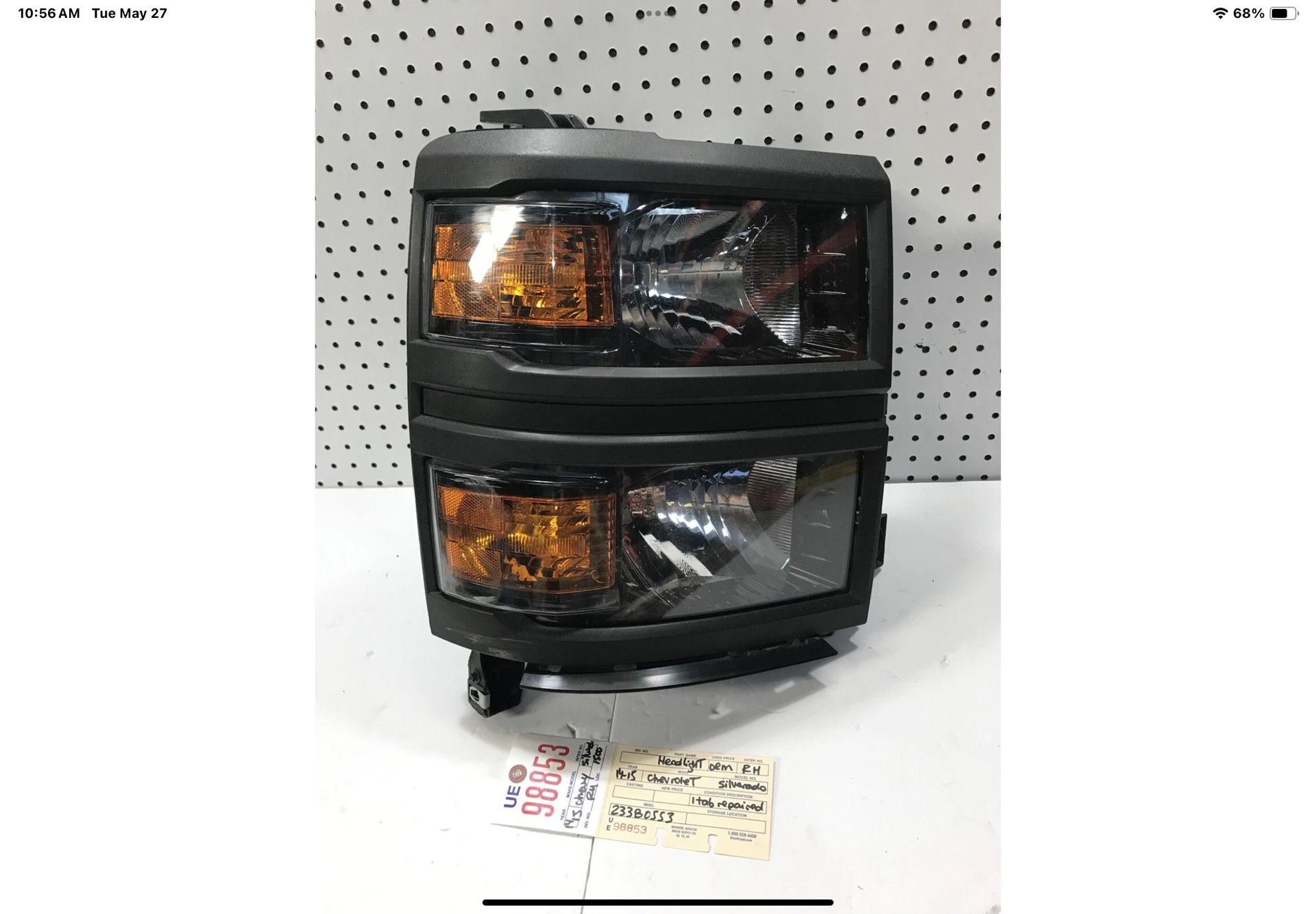 2014 2015 CHEVROLET SILVERADO 1500 RIGHT HEADLAMP OEM