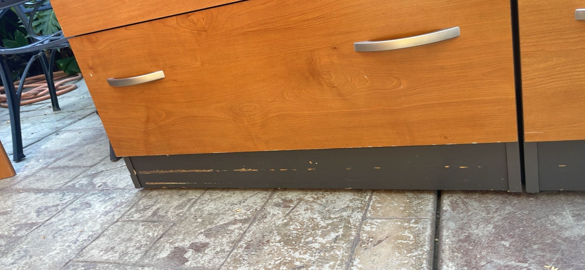 Three piece office desk, two 2 file cabinets as well as a Hutch willing to negotiate