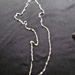 925 Sterling Silver Necklace Diamond Cut Valentino Star Link 