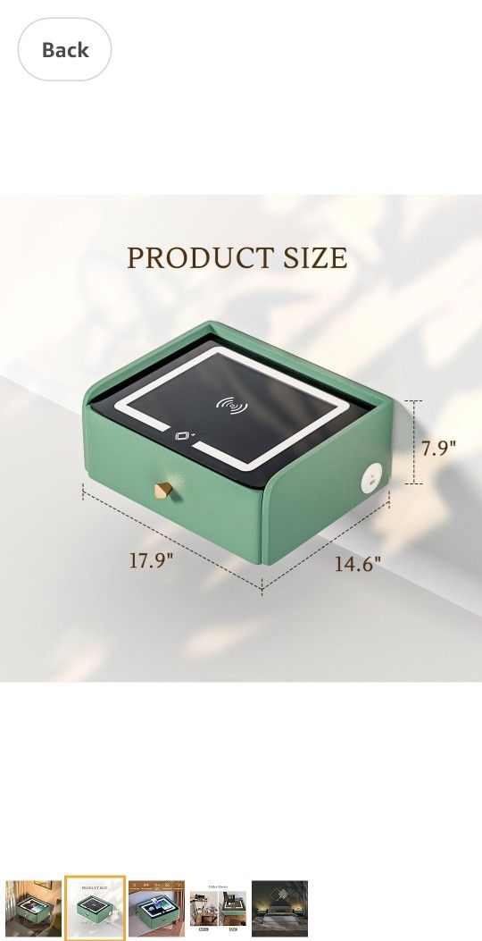 2 Floating Side Table Wireless Charging Station
