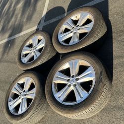 4 —— 245/45r19 5x4.5 5x114.3 Stock Toyota Highlander Sienna RAV4 Wheels Rims Good 80% Treads Tires !!!