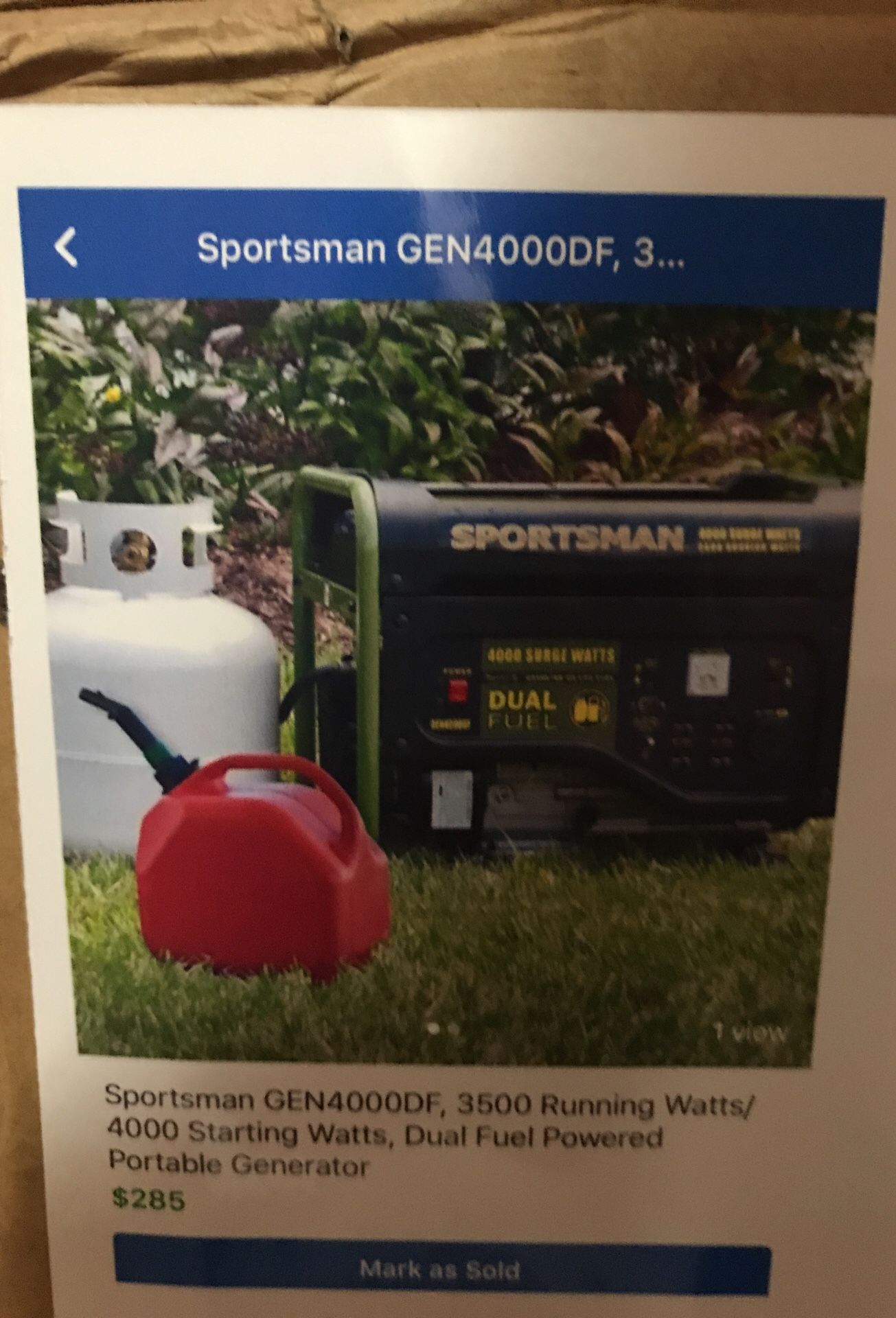 New Dual Fuel Generator
