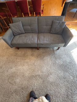 Grey futon couch