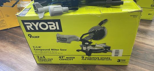 Ryobi Miter Saw 7-1/4” Electric 9 amp