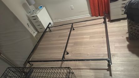 Adjustable king or queen bed frame