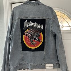 Jeans Jacket With 2005 Judas Priest Vintage Patch
