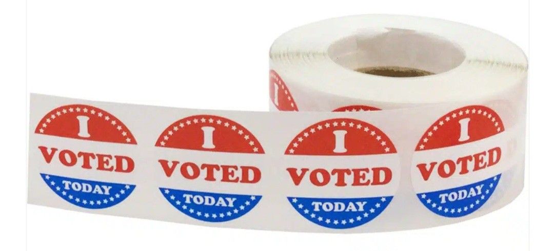 Unopened Roll of "I VOTED TODAY" Stickers