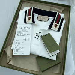 100% Authentic Gucci White Polo - Small