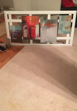 27" tall by 54" wide wall art