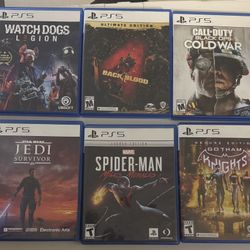 PlayStation 5 Disc Version 6 Games and 2 Controllers 