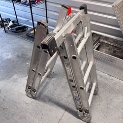 Werner 12ft Multi-Position Folding Aluminum Ladder 6ft Step / 12ft straight