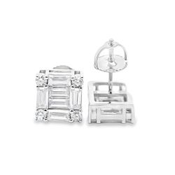 Sterling Silver VVS Moissanite 2.64 CTW Fancy Earring