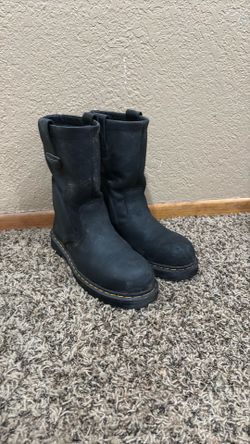 Dr. Martin’s industrial steel toe boots. Size 10 in men’s