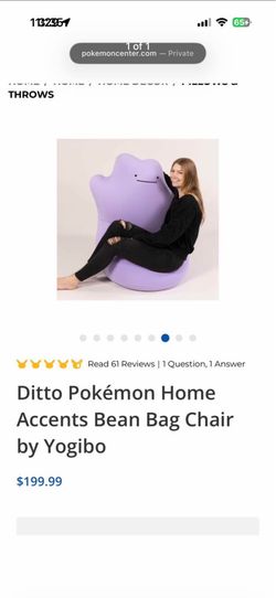 Pokémon ditto bean bag