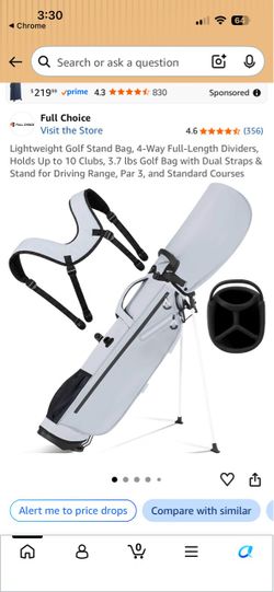 Light weight golf bag
