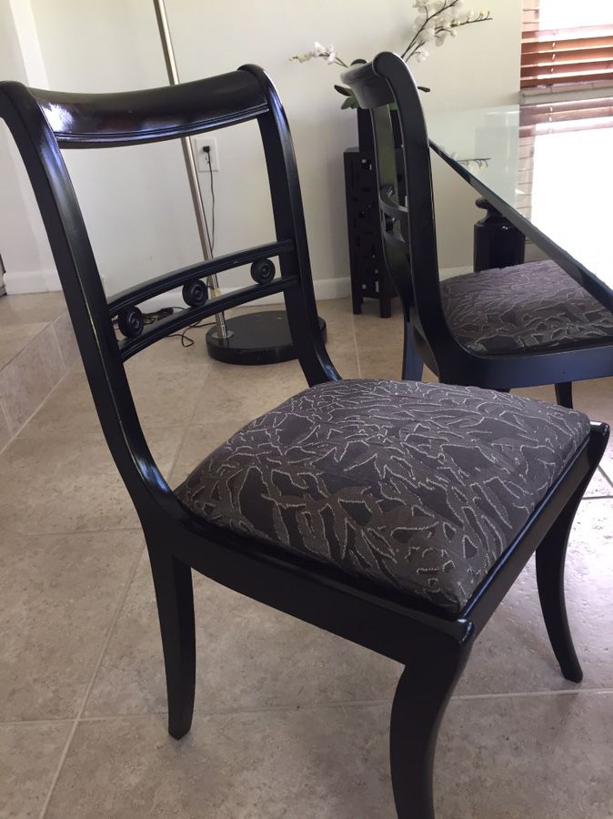 4 French antique chairs + table
