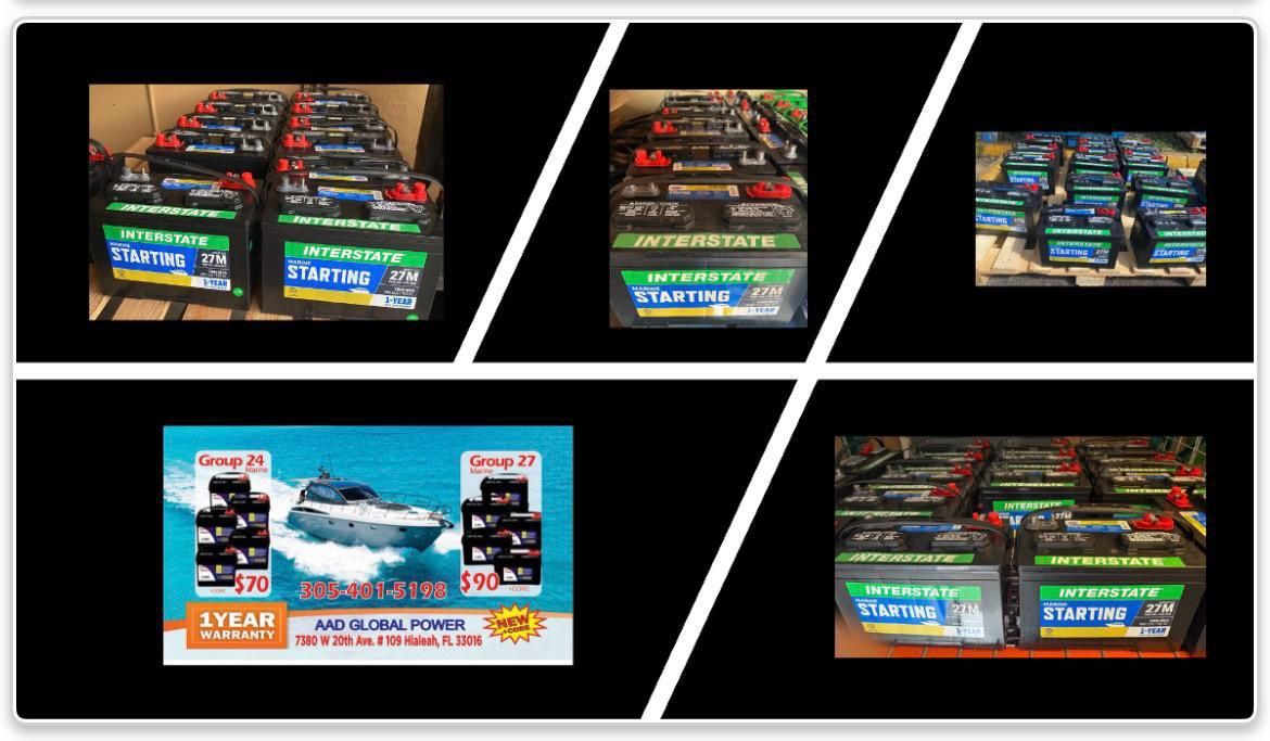 Baterías Deep Cycle Nuevas Marinas con Garantía De 1 Año
