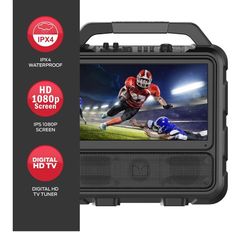 Monster Vision | Portable Entertainment System, 15.6” Full HD Screen, 60W Audio | Up to 25 Hours Playback | Two HDMI Ports for Your Favorite Smart Str